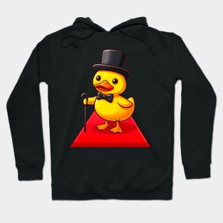 Artist duckling wearing top hat and walking stick Hoodie